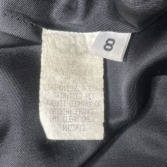 Wool Coat Womens 8 Black Lambswool Blend Fur Collar Forecaster of Boston Topcoat - Picture 14 of 15